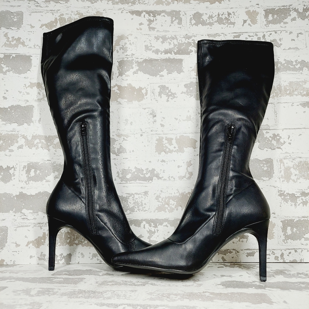 New Open Edit Viv Pointy Toe Knee High Boot O805 - Picture 5 of 12
